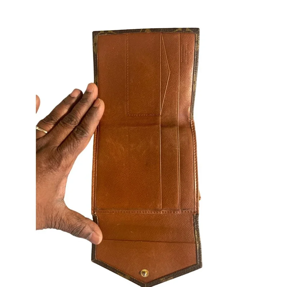 Authentic Louis Vuitton‎ Monogram Porte Monnaie Billets Wallet M61660 LV 4687G
